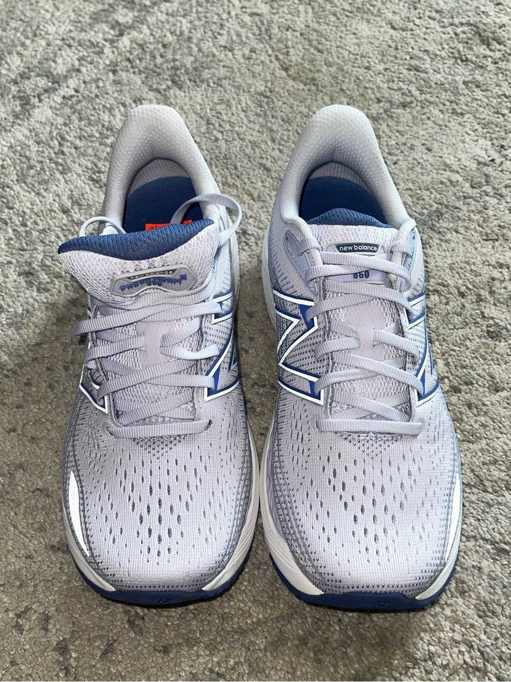 NWT New Balance women’s 9.5 Fresh X Foam white/light blue-purple Running Shoes